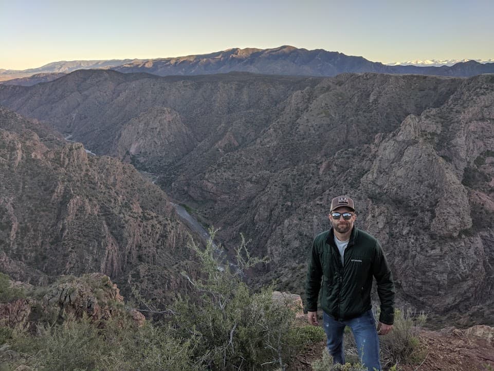 Standing above the Royal Gorge, Colorado